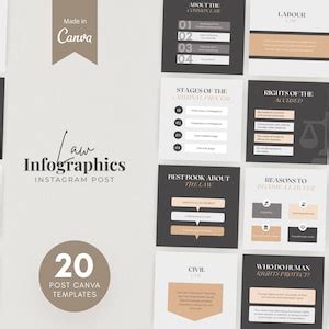 Law Infographics Instagram Post Canva Templates Attorney Marketing