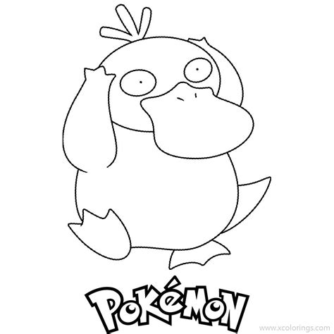 Psyduck Pokemon Coloring Pages Sketch Coloring Page