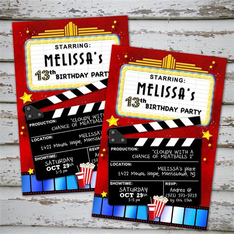 Movie Theatre Birthday Party Movie Theater Theme Theatre Party