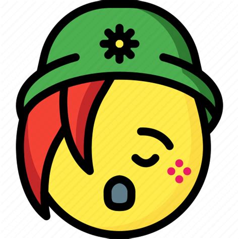 Beanie Emojis Emotion Face Girl Oh Smiley Icon Download On