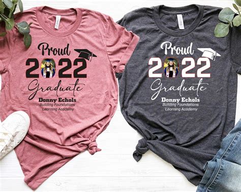 Custom Graduation Shirts Add The Photo Graduation Shirt Etsy