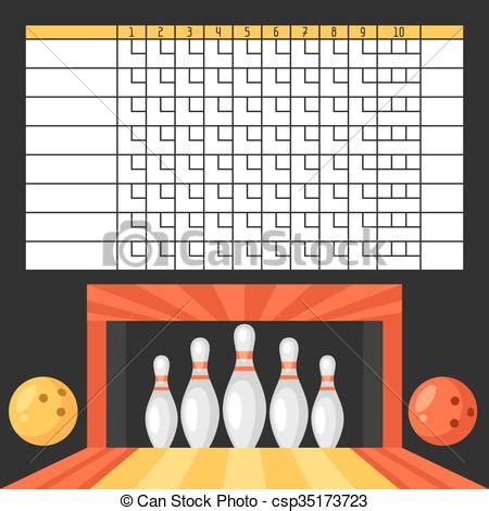 bowling score sheet blank template scoreboard  game