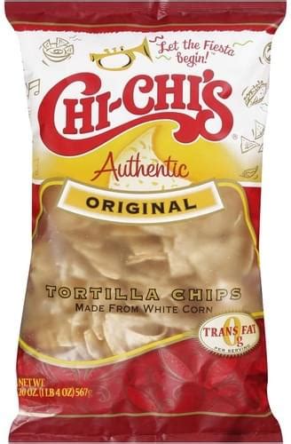 chi chis 100 white corn authentic tortilla chips 20 oz nutrition information innit
