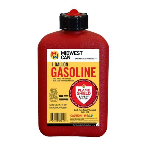 Midwest Can 1210 Fmd Gasoline Container 1 Gallon Gas Can Plus 4 Oz