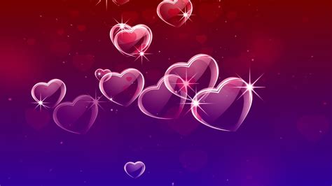 Red Purple Glowing Hearts Love Motion Background Hd Youtube
