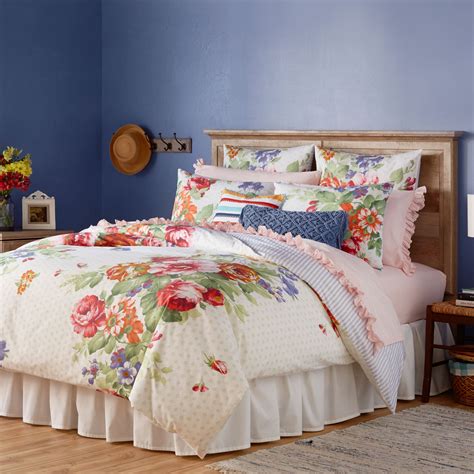 The Pioneer Woman Beautiful Bouquet Duvet Cover White Fullqueen