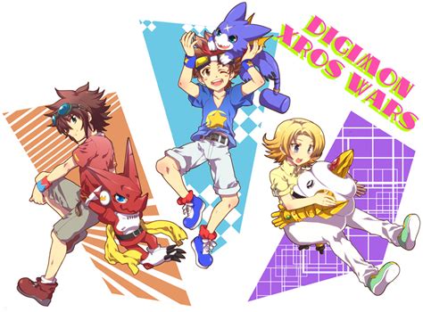 Akashi Tagiru Amano Yuu Digimon Damemon Gumdramon Kudou Taiki Shoutmon King Ver Digimon