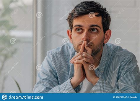 Young Man Making Decision Stock Image Image Of Problem 250761367