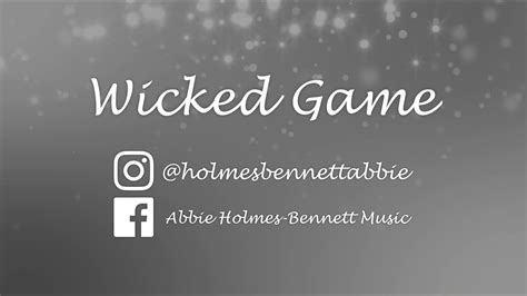 Wicked Game Grace Carter Cover Youtube