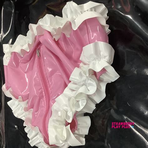 Lockable Abdl Frilly Pvc Panties Custom Made To Your Size Etsy Uk