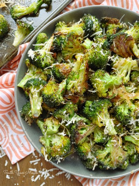 South Your Mouth Garlic Parmesan Roasted Broccoli