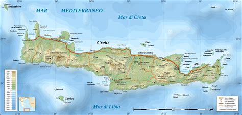 Cartina Geografica Dell Isola Di Creta