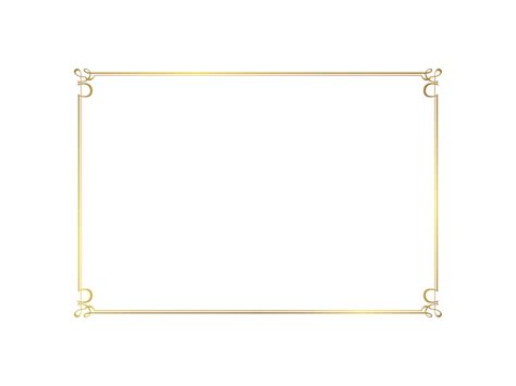 Golden Frame Png Transparent Design