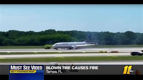 Plane Blows Tire On Takeoff Catches Fire Abc11 Raleigh Durham