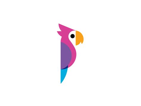 A Colorful Parrot Logo On A White Background