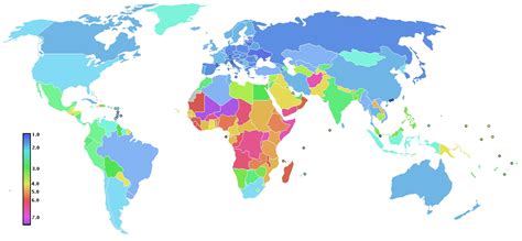 The Global Fertility Rate Mapped Vivid Maps