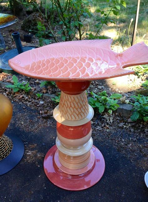 Birdbath From Recycled Materials By Susan Scovil Portland Or Mailto