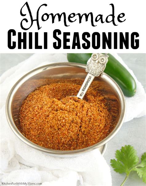 Homemade Chili Seasoning Recipe Kitchen Fun With My 3 Sons