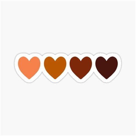 Brown Hearts Sticker For Sale By Creationly In 2023 Heart Stickers Heart Printable Stickers