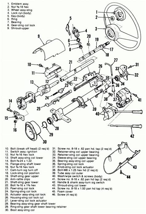 Steering Column Parts Gm