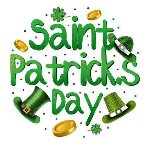Saint Patricks Day Png Picture Transparent Typography Logo Happy