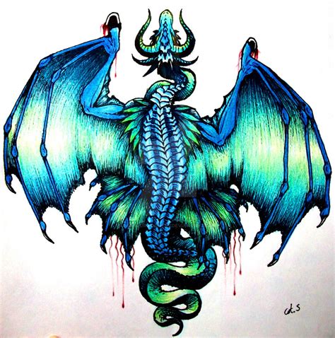 Blue Dragon Tattoo By Cat S Dragoness On Deviantart