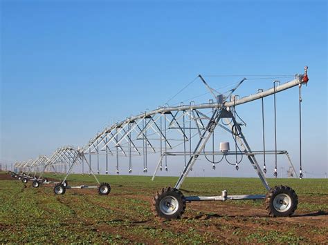 Irrigation System On Wheels Stock Photo Image Of Mobile Lateral