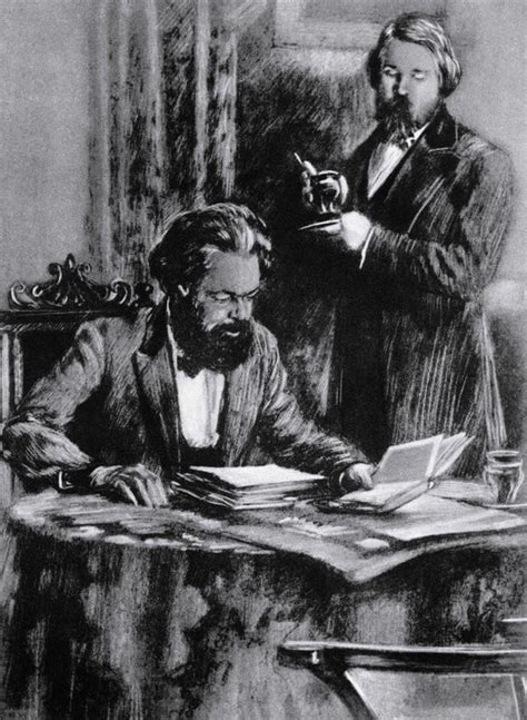 Friedrich Engels And Karl Marx In Office Posters And Prints By Corbis