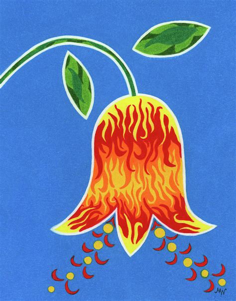 See more ideas about flower drawing, flower drawing tutorials, drawings. Flower on Fire 2 Drawing by Mary Walchuk