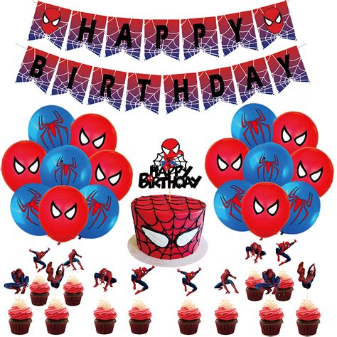 Buy Birthday Decorations Spiderman Balloons Spider Man Happy Birthday