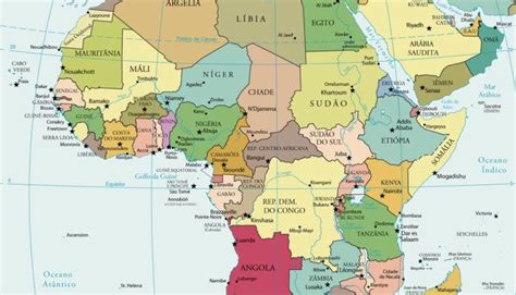 Mapas Da áfrica Com Capitais
