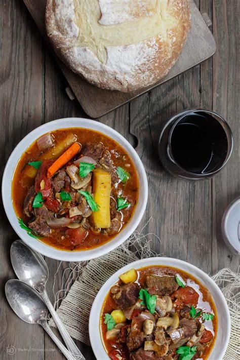 Rustic Italian Beef Stew In Crock Pot The Mediterranean Dish