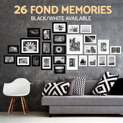 NEW 26 PCS PHOTO FRAME HANGING PICTURE WALL ART HOME DECOR SET 59PIC - Uncle Wiener's Wholesale