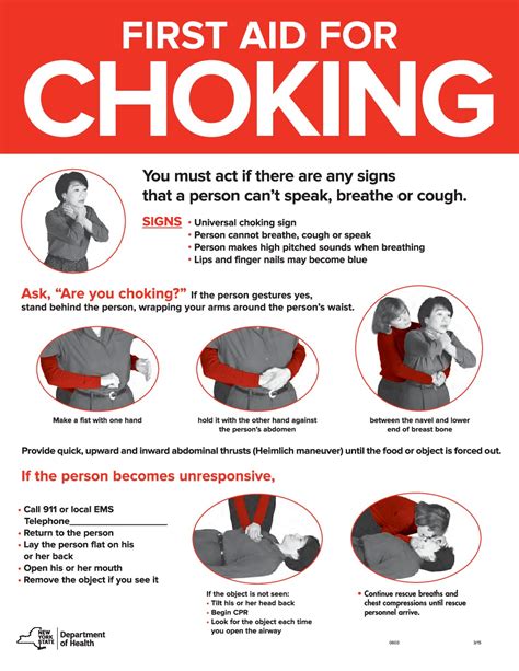 Printable First Aid Choking Poster Printable Jd