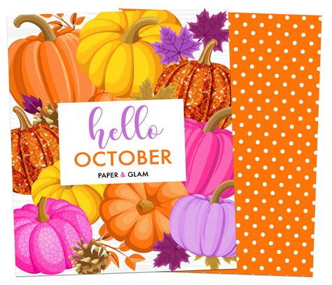 Hello October Planner Cover Paper And Glam Planners Stickers