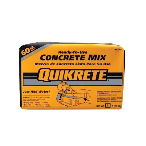 Quikrete 110160 Concrete Mix Gray 60 Lb
