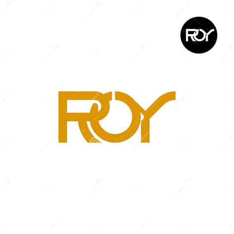 Letter Roy Monogram Logo Design Stock Vector Illustration Of