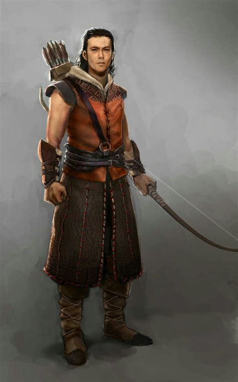 Human Archer Pathfinder PFRPG DND D D D Fantasy Fantasy Character Art Fantasy Male Fantasy