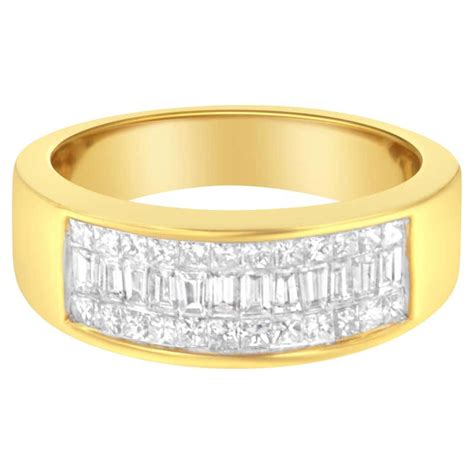 Multi Row Diamond Gold Band Ring At 1stdibs Multi Row Band Rings