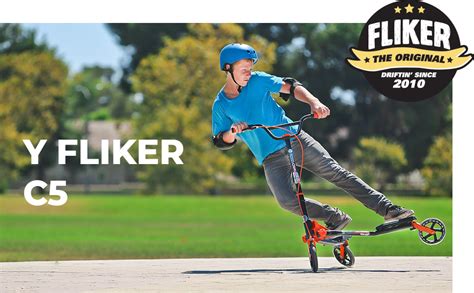 Yvolution Y Fliker Carver C5 Scooter 3 Wheels Foldale