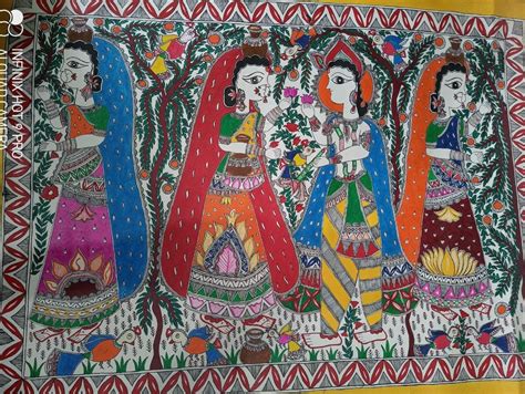 Radha Krishna Madhubani Painting X International Indian