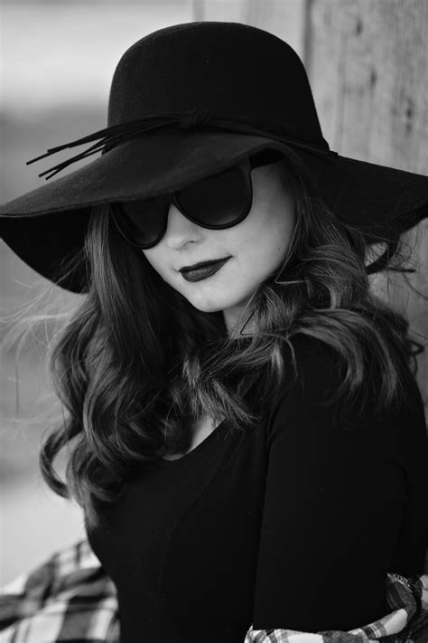 Woman Wearing Black Hat And Dress Hd Wallpaper Wallpaper Flare