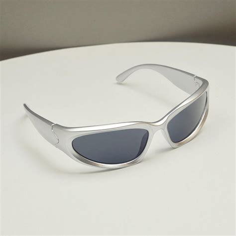 Y2k Aesthetic Sunglasses Silver Demon • Aesthetic Shop