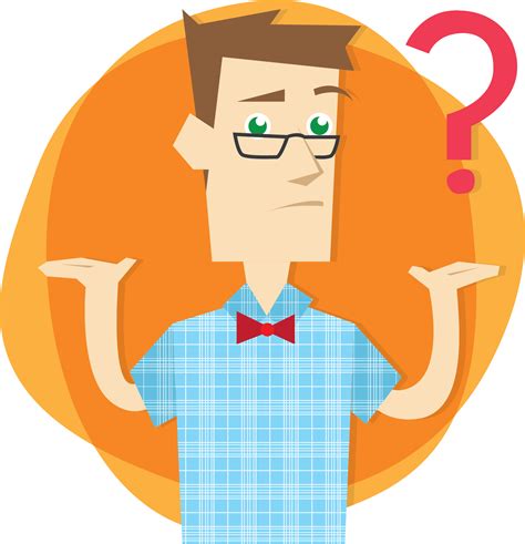 Male Clipart Confused Customer Male Confused Customer Transparent Free