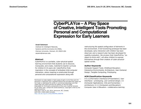 The act of operating a computer. (PDF) CyberPLAYce: a play space of creative, intelligent ...