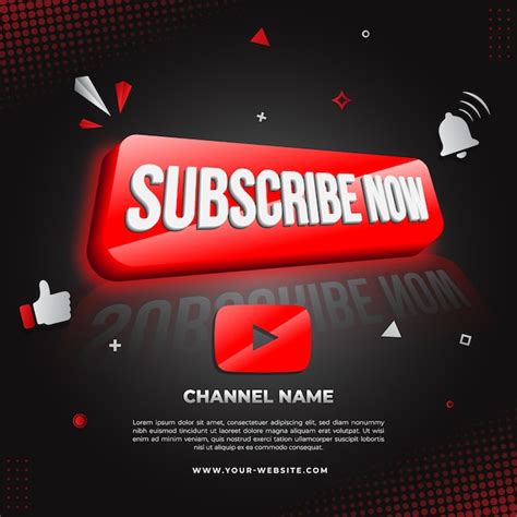 Premium Vector Youtube Subscribe Now Promotion Banner Design