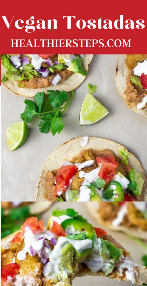 Tostadas On An Overlay Vegan Mexican Mexican Cooking Refried Beans