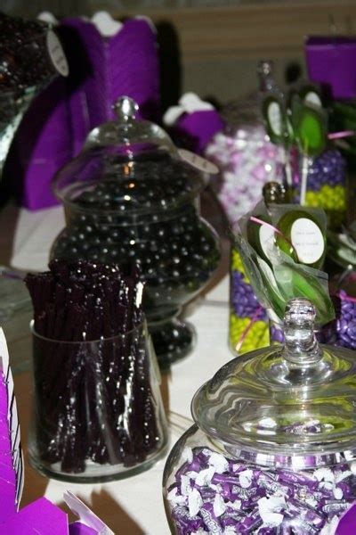 green and purple candy buffet wedding favors photos on weddingwire green candy bars purple