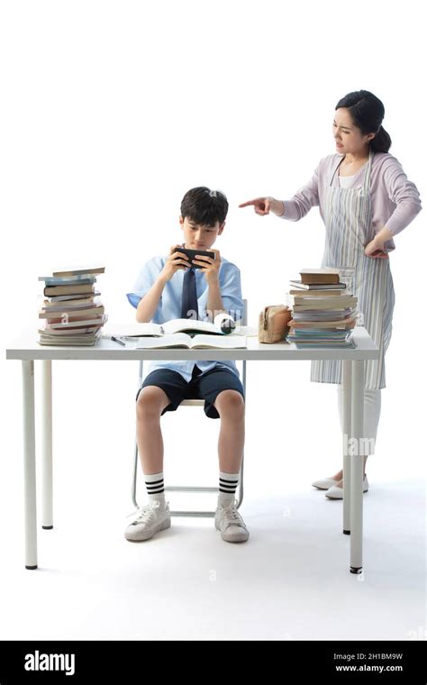 Angry Mother Scolding Her Son Stock Photo Alamy