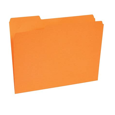 Staples Top Tab File Folders 3 Tab Letter Size Orange 100box 433680